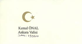 Ankara Valisi Kemal Önal'ın Mektubu