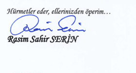 The Letter Of Rasim Serin, Erdem Holding Director